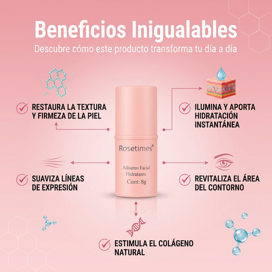 Bálsamo coreano facial hidratante antiarrugas Rosetimes