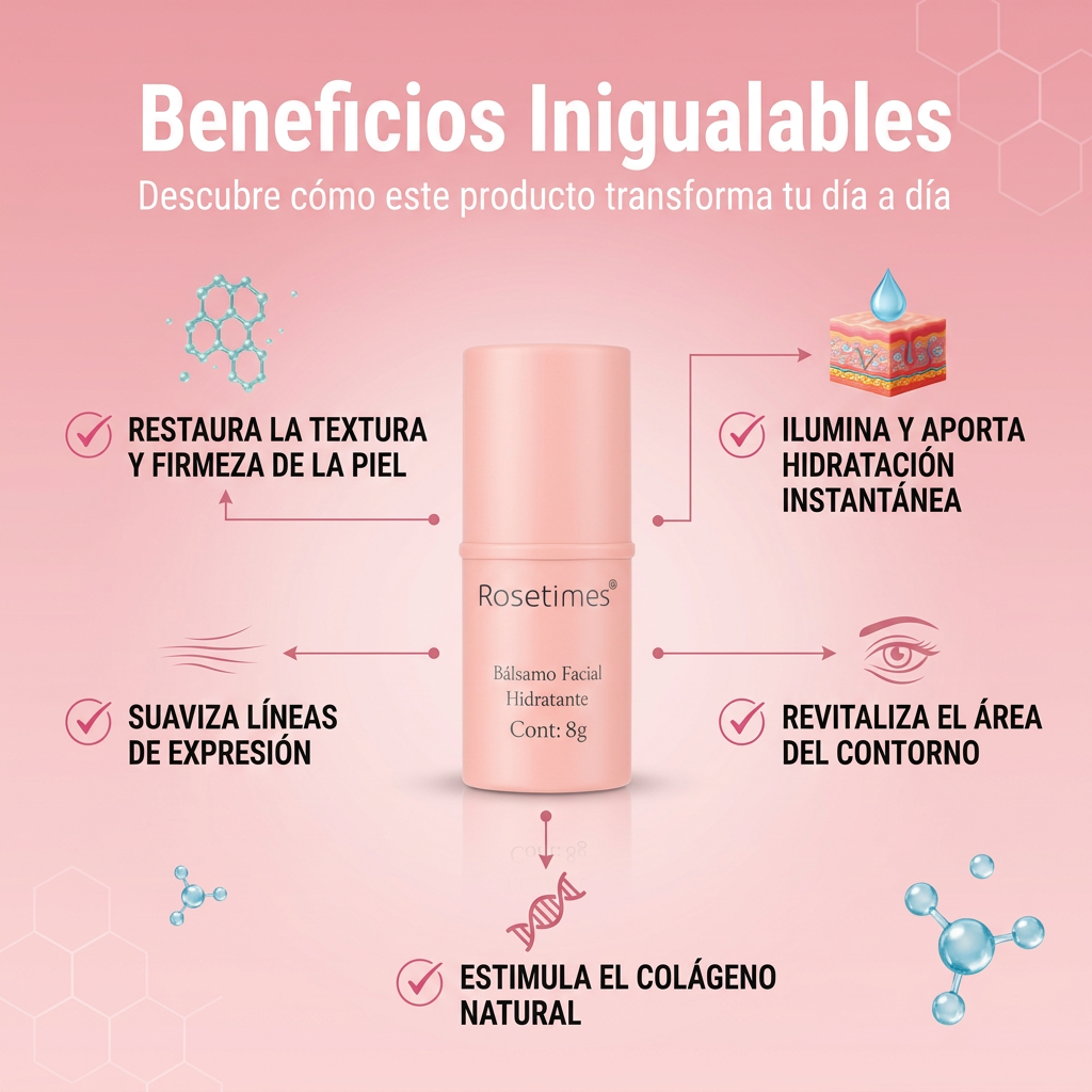 Bálsamo coreano facial hidratante antiarrugas Rosetimes