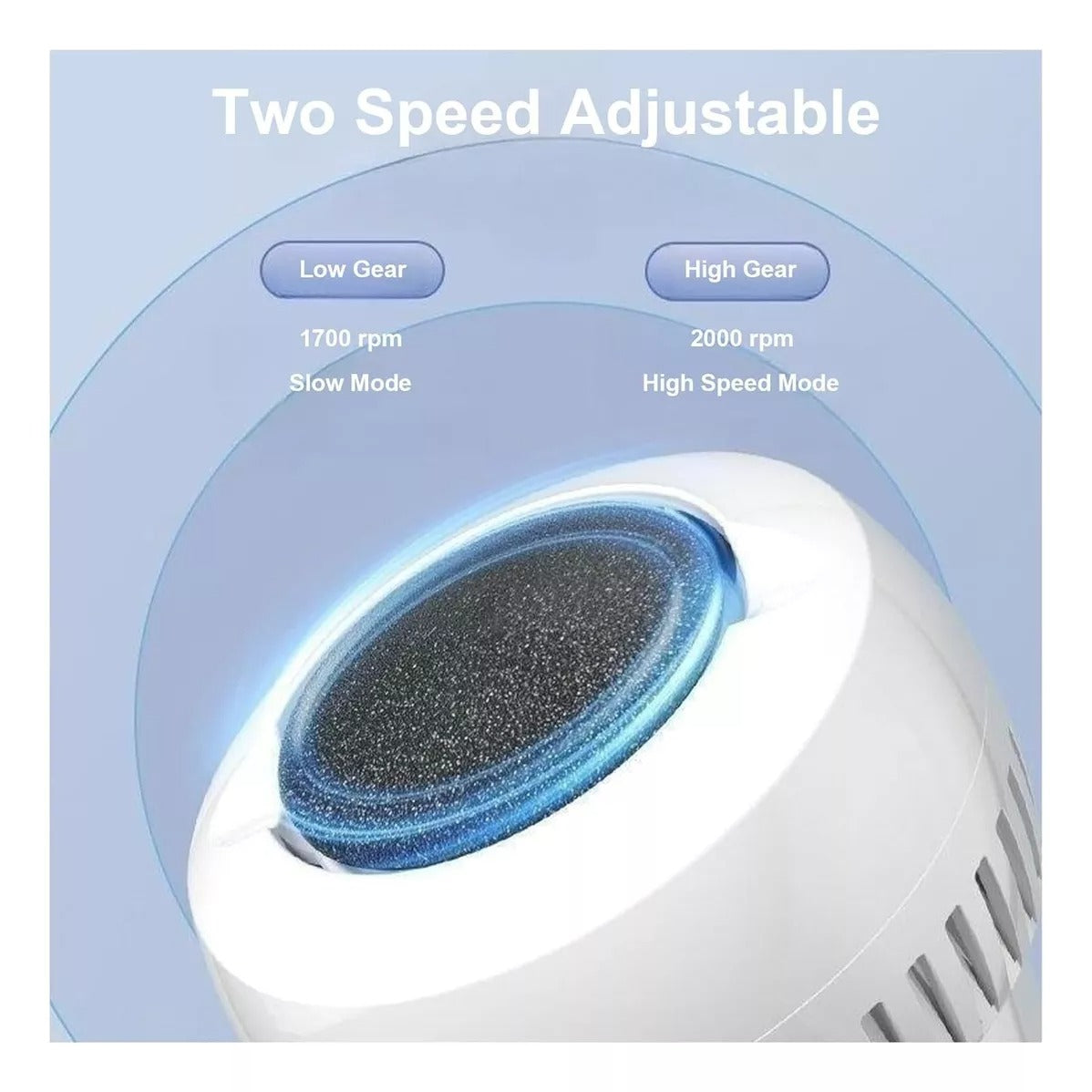 PediVac Pro™ - Lima Eléctrica de Pies con Succión Automática de Polvillo