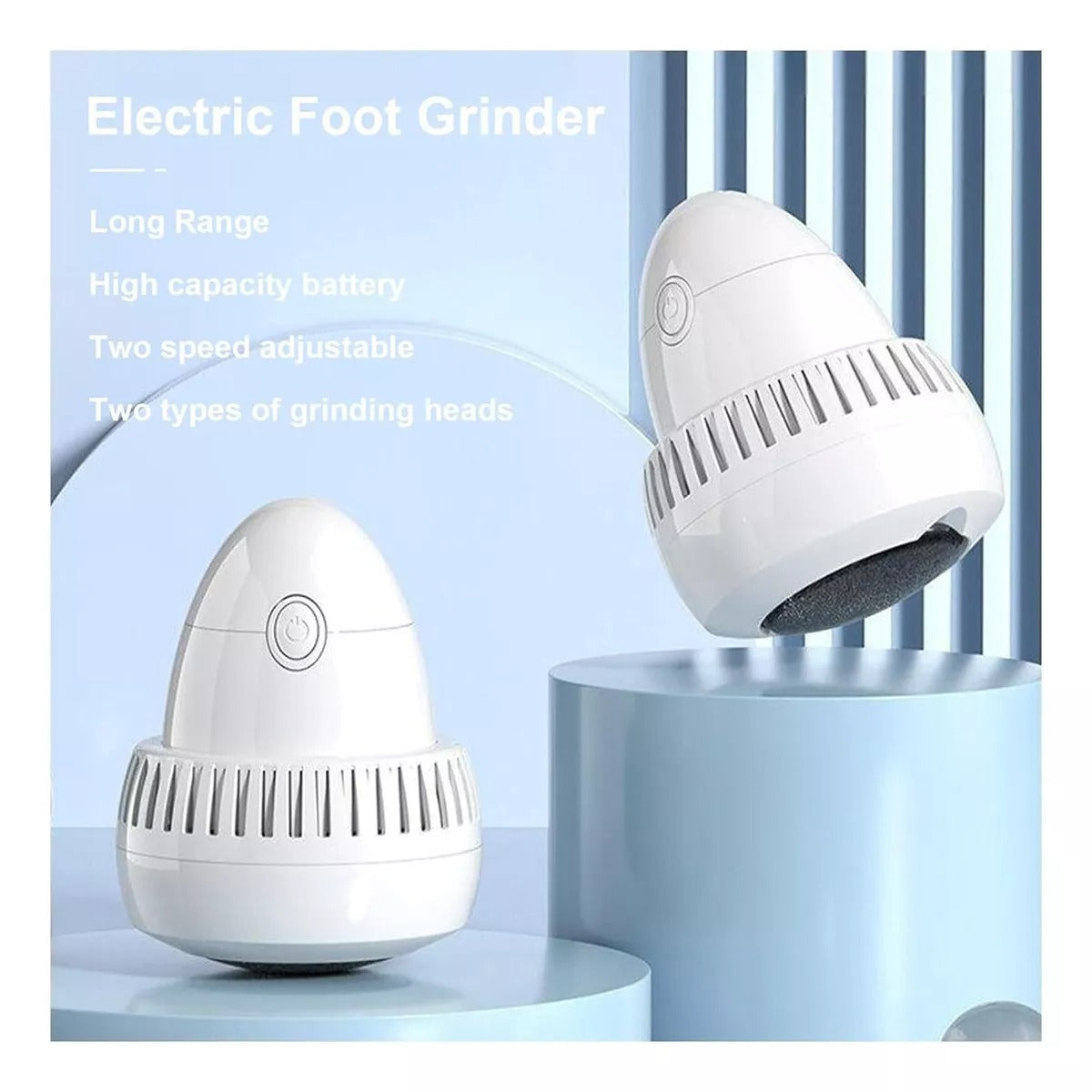 PediVac Pro™ - Lima Eléctrica de Pies con Succión Automática de Polvillo