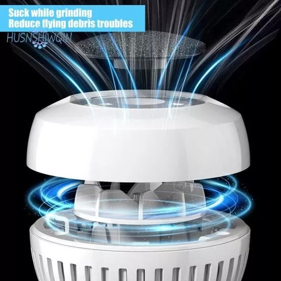PediVac Pro™ - Lima Eléctrica de Pies con Succión Automática de Polvillo