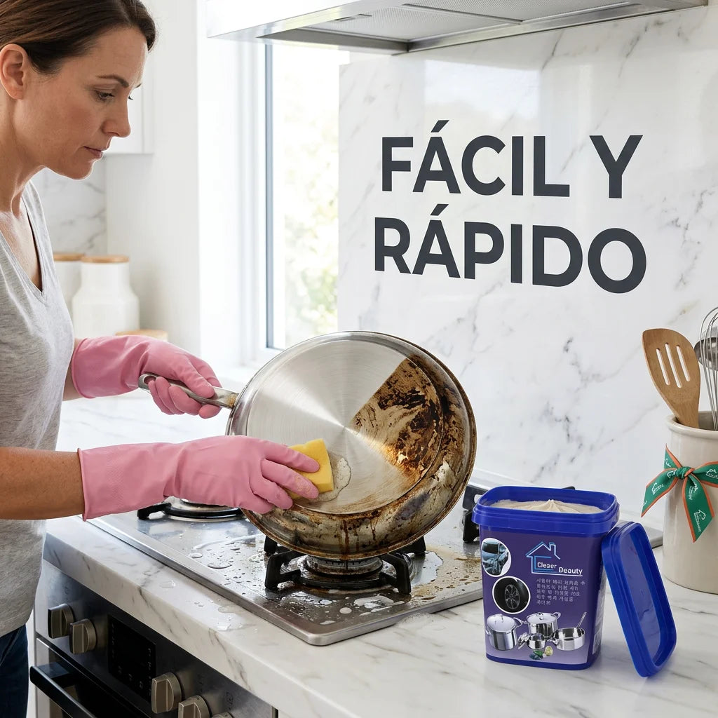Cepillo Limpiador Eléctrico Giratorio Recargable 9 en 1 con Extensión + Pasta Limpiadora de Ollas y grasa